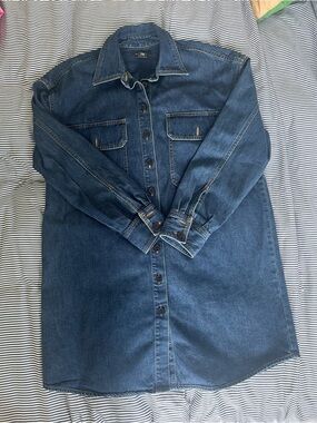 Club Monaco Indigo Denim Shirt Jacket